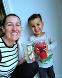 Personalised Name Football Tumbler Venti Cold Cup 24oz - With Straw (Design Colour Can Be Chosen)