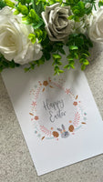 Happy Easter Bunny Egg Wreath Spring Easter Seasonal Wall Home Decor Print