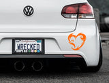 Tribal Heart Bumper Car Sticker