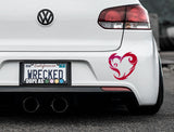 Tribal Heart Bumper Car Sticker
