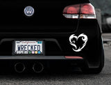 Tribal Heart Bumper Car Sticker
