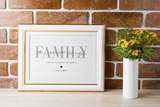 Personalised Family Surname Together Is When We Are Happiest Simple Home Wall Decor Print