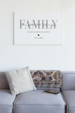 Personalised Family Surname Together Is When We Are Happiest Simple Home Wall Decor Print