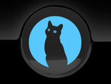Moon Cat Fuel Cap Cover Car Sticker