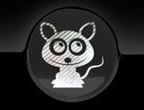 Adorable Rat Fuel Cap Car Sticker
