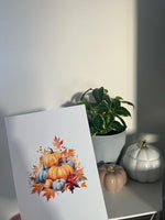 Watercolour Pumpkins Seasonal Wall Home Decor Print