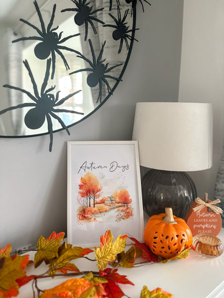 Autumn Days Seasonal Wall Home Decor Print