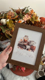 Watercolour Cosy Vibes Autumn Seasonal Wall Home Decor Print