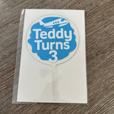 Personalised Wording Any Name Turns Any Design 10cm Circle Acrylic Birthday Cake Topper