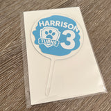 Personalised Wording Any Name Turns Any Design 10cm Circle Acrylic Birthday Cake Topper