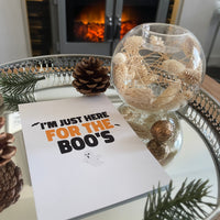 I'm Just Here For The Boo's Halloween Seasonal Wall Home Decor Print