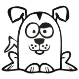 Funny Cartoon Dog Sticker
