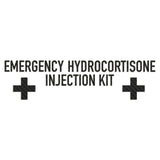 Emergency Hydrocortisone Injection Kit Sticker