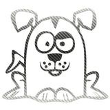 Funny Cartoon Dog Sticker
