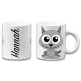 Adorable Cat Personalised Your Name Gift Mug