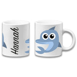 Adorable Dolphin Sea Animal Personalised Your Name Gift Mug