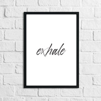 Inhale Exhale Set Of 2 Bedroom Simple Wall Decor Prints