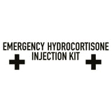 Emergency Hydrocortisone Injection Kit Sticker