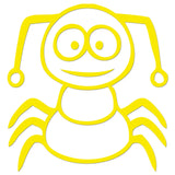 Funny Cartoon Insect Sticker