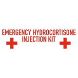 Emergency Hydrocortisone Injection Kit Sticker