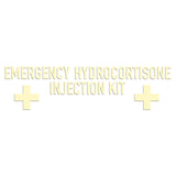Emergency Hydrocortisone Injection Kit Sticker