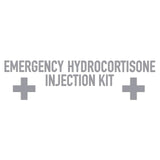 Emergency Hydrocortisone Injection Kit Sticker