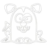 Funny Cartoon Dog Iron On HTV Transfer