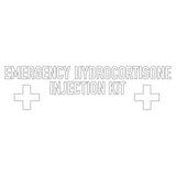 Emergency Hydrocortisone Injection Kit Sticker