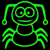 Funny Cartoon Insect Sticker