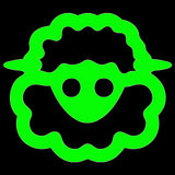 Funny Cartoon Sheep Sticker