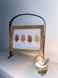 Neutral Tones Earthy 4 Leaves Autumn Seasonal Wall Home Decor Print
