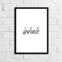 Inhale Exhale Set Of 2 Bedroom Simple Wall Decor Prints