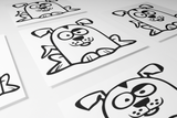 Funny Cartoon Dog Sticker