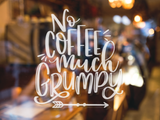 No Coffee Much Grumpy Sticker