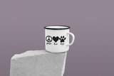 Peace Love Dogs Dog Mom Mug