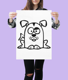 Funny Cartoon Dog Sticker